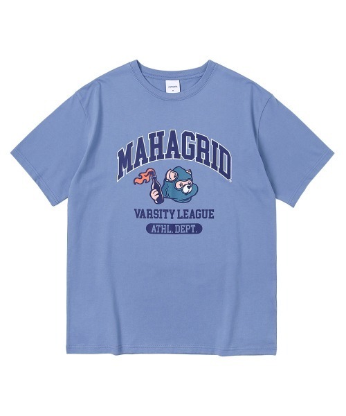 MAHAGRID（マハグリッド）の「『mahagrid/マハグリッド』COBY VARSITY TEE/コビーカレッジ 半袖Tシャツ（Tシャツ/カットソー・メンズ・ホワイト/ブラック/ネイビー/ブルー・L/M）」の18枚目の写真