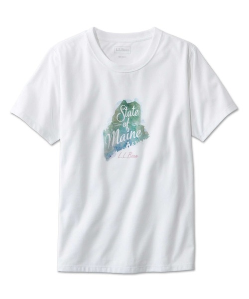L.L.Bean（エルエルビーン）の「グラフィック・アクティブ・ティ ジャパン・フィット（Tシャツ/カットソー・レディース・ホワイト系/ホワイト系1/ホワイト系2/ライトグレー系/ライトグレー系1/ネイビー系/ネイビー系1/ネイビー系2/ターコイズブルー系/ターコイズブルー系1/ターコイズブルー系2/パープル系/パープル系1/パープル系2/ホワイト系3/ライトグレー系2/ライトグリーン系1/ライトグリーン系/ホワイト系4/ホワイト系5/オレンジ系/オレンジ系1/ブルー系/ブルー系1/ホワイト系6・SMALL/MEDIUM/LARGE/X-LARGE/X-SMALL）」の3枚目の写真