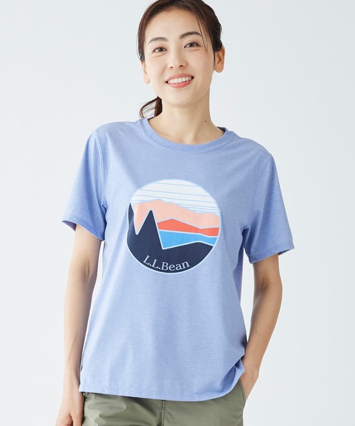 L.L.Bean（エルエルビーン）の「グラフィック・アクティブ・ティ ジャパン・フィット（Tシャツ/カットソー・レディース・ホワイト系/ホワイト系1/ホワイト系2/ライトグレー系/ライトグレー系1/ネイビー系/ネイビー系1/ネイビー系2/ターコイズブルー系/ターコイズブルー系1/ターコイズブルー系2/パープル系/パープル系1/パープル系2/ホワイト系3/ライトグレー系2/ライトグリーン系1/ライトグリーン系/ホワイト系4/ホワイト系5/オレンジ系/オレンジ系1/ブルー系/ブルー系1/ホワイト系6・SMALL/MEDIUM/LARGE/X-LARGE/X-SMALL）」の19枚目の写真