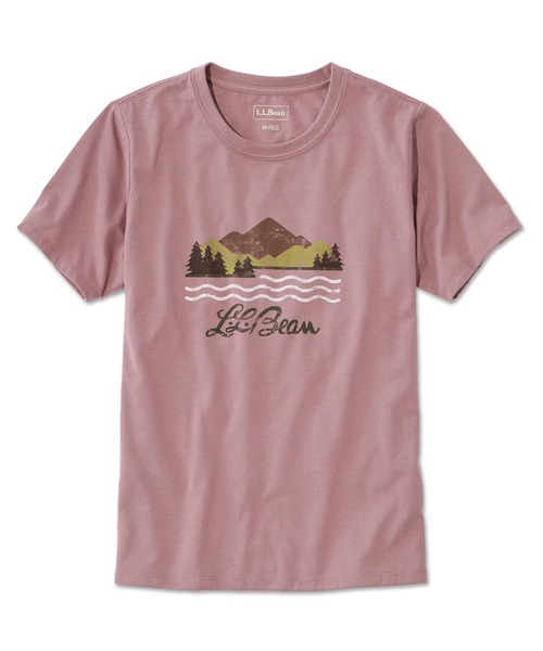 L.L.Bean（エルエルビーン）の「グラフィック・アクティブ・ティ ジャパン・フィット（Tシャツ/カットソー・レディース・ホワイト系/ホワイト系1/ホワイト系2/ライトグレー系/ライトグレー系1/ネイビー系/ネイビー系1/ネイビー系2/ターコイズブルー系/ターコイズブルー系1/ターコイズブルー系2/パープル系/パープル系1/パープル系2/ホワイト系3/ライトグレー系2/ライトグリーン系1/ライトグリーン系/ホワイト系4/ホワイト系5/オレンジ系/オレンジ系1/ブルー系/ブルー系1/ホワイト系6・SMALL/MEDIUM/LARGE/X-LARGE/X-SMALL）」の21枚目の写真