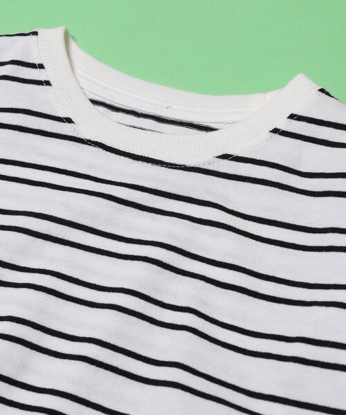 FREAK'S STORE（フリークスストア）の「FREAK'S STORE/フリークスストア 【WEB限定】KIDSボーダーTEE（Tシャツ/カットソー・キッズ・ホワイト/ブラック/ベージュ/オリーブ/サックスブルー・110/120/130/140）」の8枚目の写真