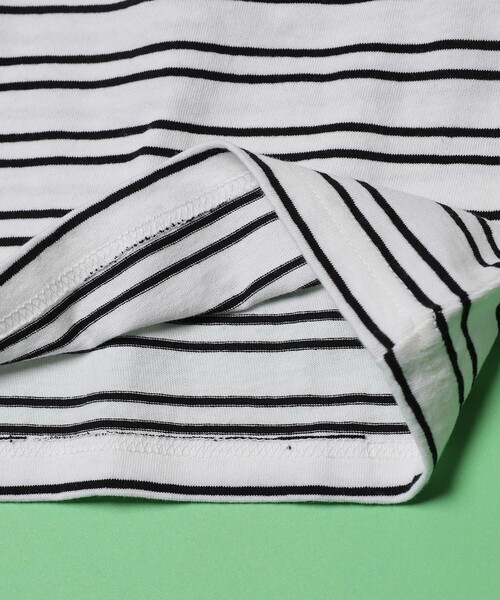 FREAK'S STORE（フリークスストア）の「FREAK'S STORE/フリークスストア 【WEB限定】KIDSボーダーTEE（Tシャツ/カットソー・キッズ・ホワイト/ブラック/ベージュ/オリーブ/サックスブルー・110/120/130/140）」の12枚目の写真