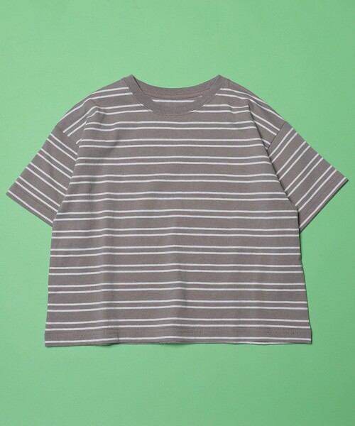 FREAK'S STORE（フリークスストア）の「FREAK'S STORE/フリークスストア 【WEB限定】KIDSボーダーTEE（Tシャツ/カットソー・キッズ・ホワイト/ブラック/ベージュ/オリーブ/サックスブルー・110/120/130/140）」の14枚目の写真