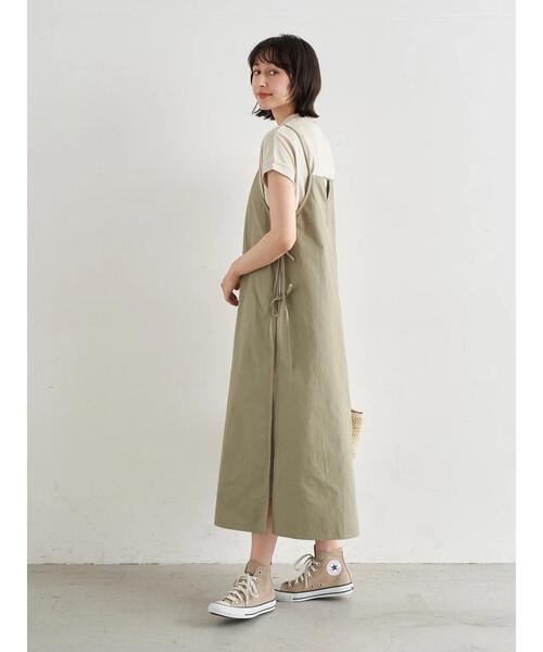 earth music&ecology（アースミュージックアンドエコロジー）の「SET2点スリットキャミワンピース+カットワンピース　＊（ワンピース・レディース・ブラック/ミント/テラコッタ・FREE）」の12枚目の写真