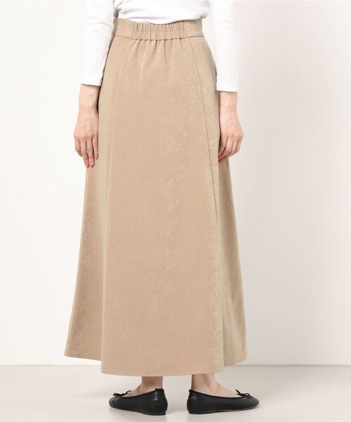 NANO universe（ナノユニバース）の「ベロアタッチサテンAラインスカート（スカート・レディース・ベージュ/ネイビー/エンジ・FREE）」の5枚目の写真