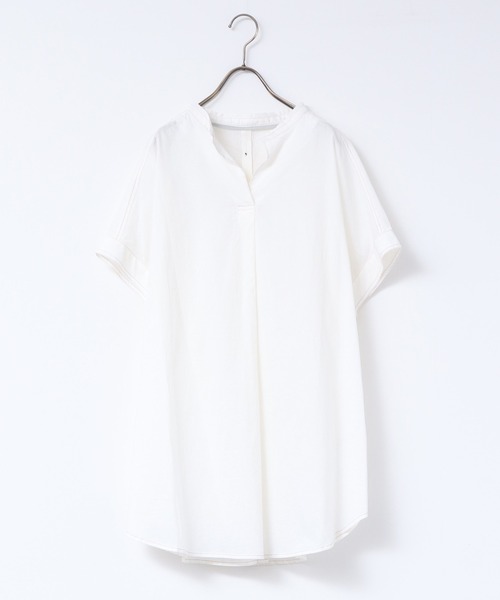 綿100%ローンバックシャンスキッパーチュニック