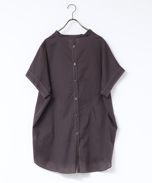 綿100%ローンバックシャンスキッパーチュニック