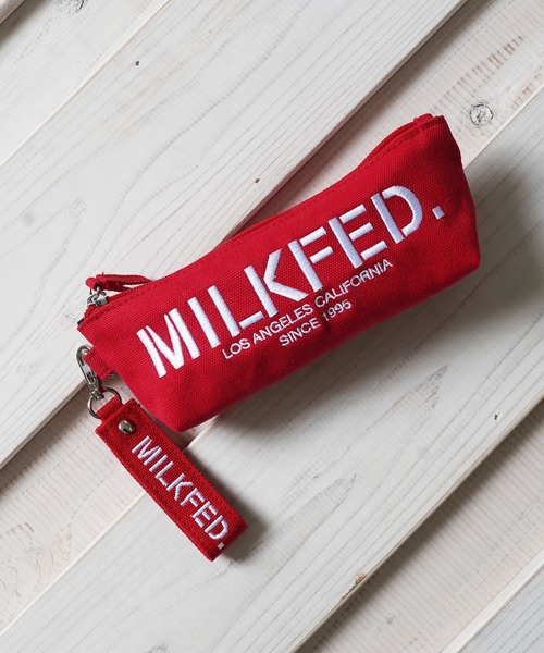 MILKFED.(ミルクフェド)の「STENCIL LOGO PENCIL CASE(ペン類・レディース・ホワイト/ブラック/ベージュ/ネイビー/レッド/ライトパープル/ライトピンク/A・ONE SIZE)」の7枚目の写真