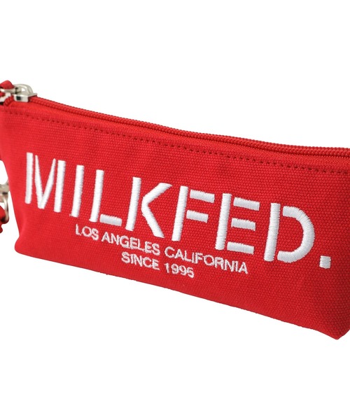 MILKFED.(ミルクフェド)の「STENCIL LOGO PENCIL CASE(ペン類・レディース・ホワイト/ブラック/ベージュ/ネイビー/レッド/ライトパープル/ライトピンク/A・ONE SIZE)」の13枚目の写真