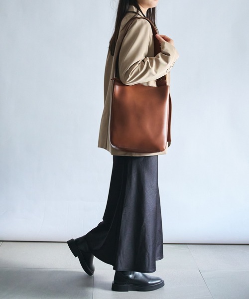 SETUP7（セットアップセブン）の「【SETUP7】ワンストラップトート KNF（トートバッグ・レディース・ブラウン/ブラック・FREE）」の13枚目の写真