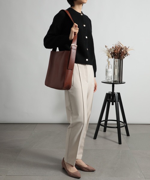 SETUP7（セットアップセブン）の「【SETUP7】ワンストラップトート KNF（トートバッグ・レディース・ブラウン/ブラック・FREE）」の6枚目の写真