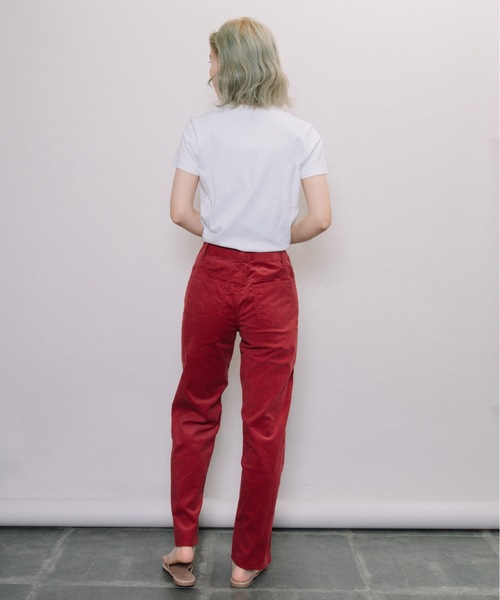 miniyu（ミニュウ）の「【NIMES】細コーデュロイ・テーパードパンツ（その他パンツ・レディース・レッド・0）」の10枚目の写真