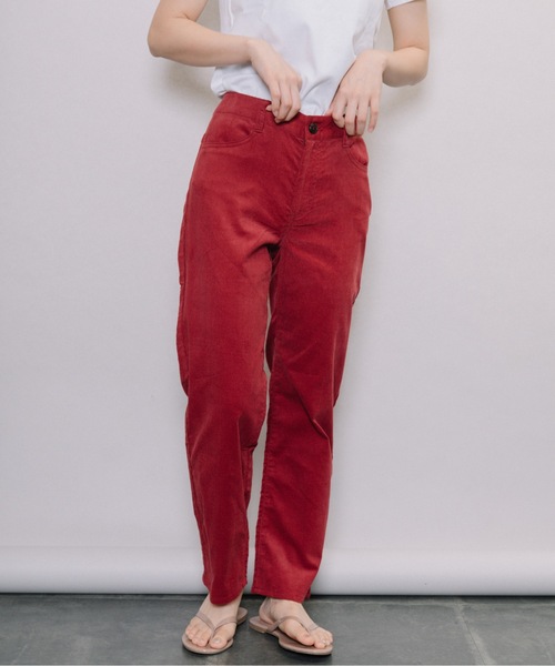 miniyu（ミニュウ）の「【NIMES】細コーデュロイ・テーパードパンツ（その他パンツ・レディース・レッド・0）」の11枚目の写真