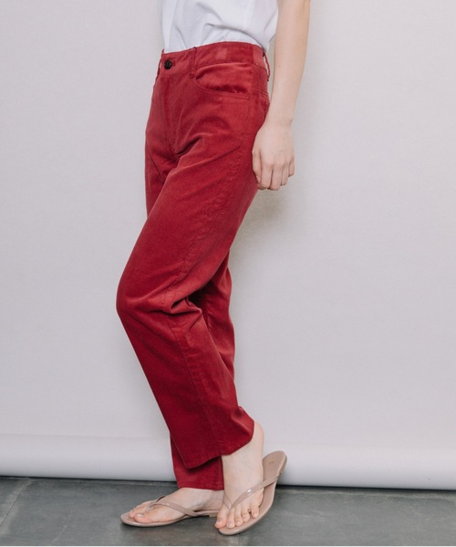 miniyu（ミニュウ）の「【NIMES】細コーデュロイ・テーパードパンツ（その他パンツ・レディース・レッド・0）」の13枚目の写真
