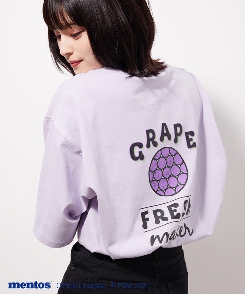 JUNRED（ジュンレッド）の「メントスバックプリントTEE（Tシャツ/カットソー・メンズ・ブラック/オフホワイト/ラベンダー/ベージュ系その他・M/L）」の4枚目の写真