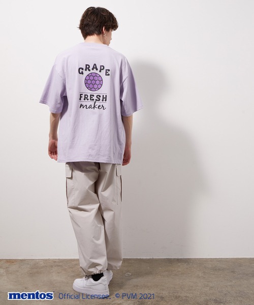 JUNRED（ジュンレッド）の「メントスバックプリントTEE（Tシャツ/カットソー・メンズ・ブラック/オフホワイト/ラベンダー/ベージュ系その他・M/L）」の7枚目の写真