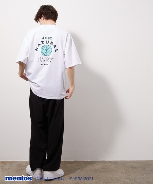 JUNRED（ジュンレッド）の「メントスバックプリントTEE（Tシャツ/カットソー・メンズ・ブラック/オフホワイト/ラベンダー/ベージュ系その他・M/L）」の9枚目の写真