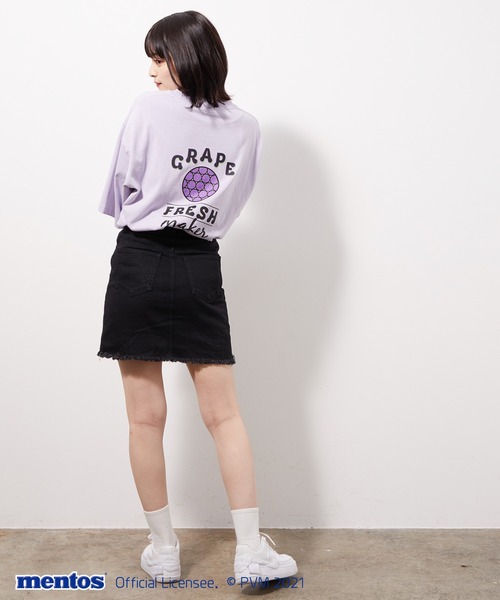 JUNRED（ジュンレッド）の「メントスバックプリントTEE（Tシャツ/カットソー・メンズ・ブラック/オフホワイト/ラベンダー/ベージュ系その他・M/L）」の8枚目の写真