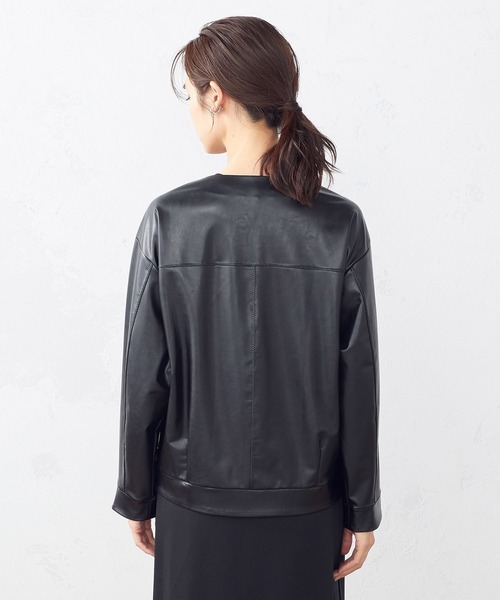 COMME CA ISM（コムサイズム）の「フェイクレザー　ブルゾン（ブルゾン・レディース・ブラック・MEDIUM/LARGE）」の10枚目の写真