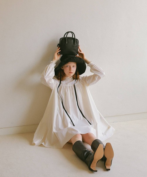 EFOLE(エフォル)の「スクエア ボストンバッグ(ハンドバッグ・レディース・ブラック/ベージュ・FREE)」の12枚目の写真