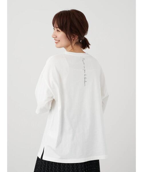 earth music&ecology（アースミュージックアンドエコロジー）の「PHOTOびっぐT ＊（Tシャツ/カットソー・レディース・オフホワイト/ミント・FREE）」の7枚目の写真