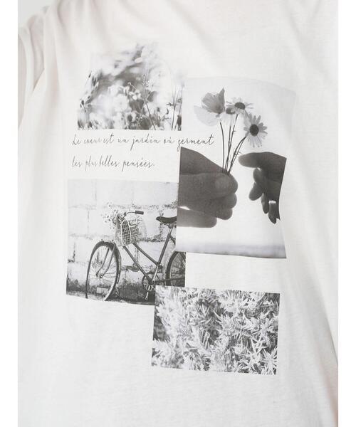 earth music&ecology（アースミュージックアンドエコロジー）の「PHOTOびっぐT ＊（Tシャツ/カットソー・レディース・オフホワイト/ミント・FREE）」の10枚目の写真