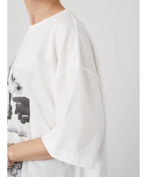 earth music&ecology（アースミュージックアンドエコロジー）の「PHOTOびっぐT ＊（Tシャツ/カットソー・レディース・オフホワイト/ミント・FREE）」の11枚目の写真