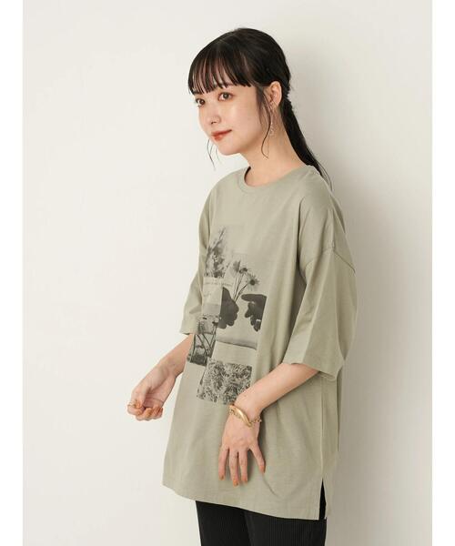 earth music&ecology（アースミュージックアンドエコロジー）の「PHOTOびっぐT ＊（Tシャツ/カットソー・レディース・オフホワイト/ミント・FREE）」の18枚目の写真