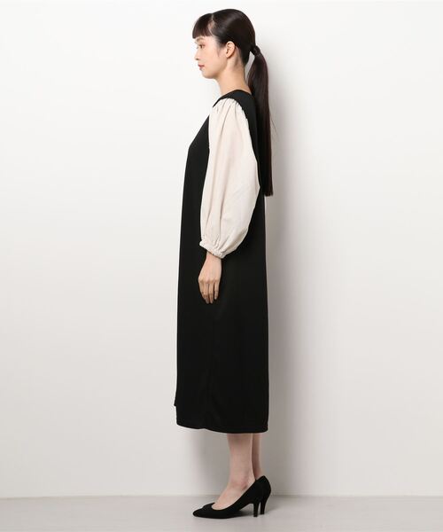 INTERPLANET（インタープラネット）の「【ＷＥＢ限定】ポンチウィングショルダーワンピース（ワンピース・レディース・ブラック系その他/ブラック/モカ・FREE）」の9枚目の写真