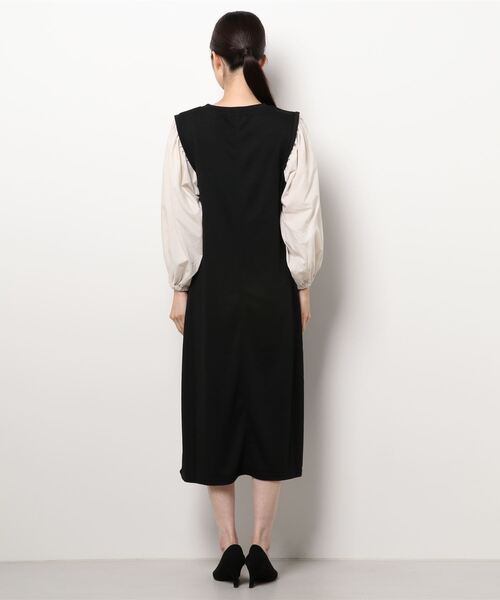 INTERPLANET（インタープラネット）の「【ＷＥＢ限定】ポンチウィングショルダーワンピース（ワンピース・レディース・ブラック系その他/ブラック/モカ・FREE）」の15枚目の写真