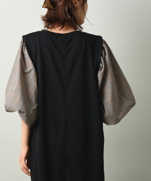 INTERPLANET（インタープラネット）の「【ＷＥＢ限定】ポンチウィングショルダーワンピース（ワンピース・レディース・ブラック系その他/ブラック/モカ・FREE）」の10枚目の写真