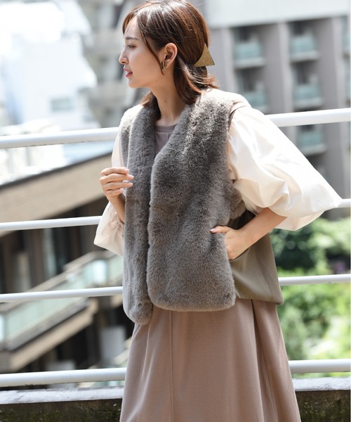 INTERPLANET（インタープラネット）の「【ＷＥＢ限定】ポンチウィングショルダーワンピース（ワンピース・レディース・ブラック系その他/ブラック/モカ・FREE）」の12枚目の写真