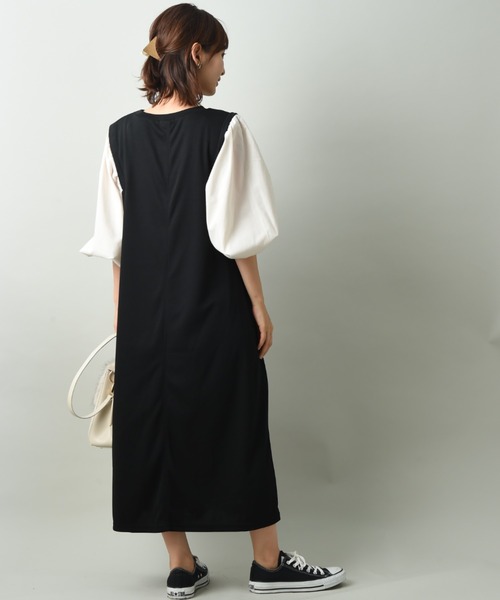INTERPLANET（インタープラネット）の「【ＷＥＢ限定】ポンチウィングショルダーワンピース（ワンピース・レディース・ブラック系その他/ブラック/モカ・FREE）」の8枚目の写真