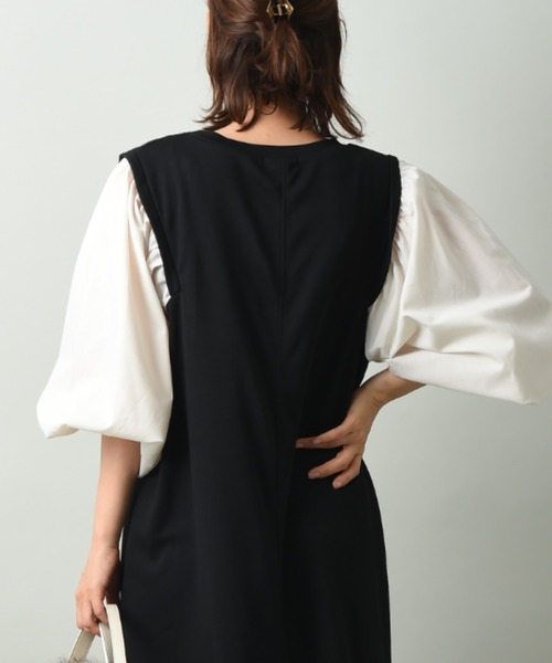 INTERPLANET（インタープラネット）の「【ＷＥＢ限定】ポンチウィングショルダーワンピース（ワンピース・レディース・ブラック系その他/ブラック/モカ・FREE）」の19枚目の写真