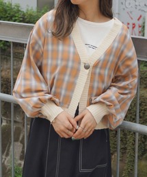 179/WG | チェックシャツリメイクカーディガン(カーディガン/ボレロ)