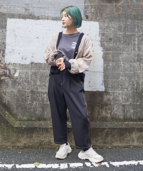 179/WG(イチナナキュウダブルジー)の「チェックシャツリメイクカーディガン(カーディガン/ボレロ・レディース・オレンジ/ベージュ/ブルー・FREE)」の19枚目の写真