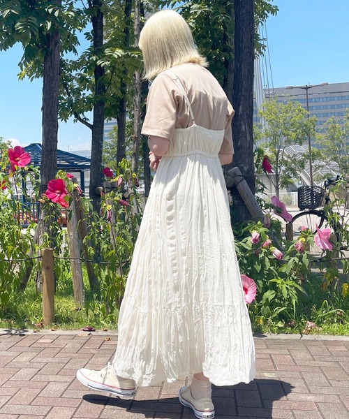 クリンクルキャミワンピ+Tシャツセット【ZOZOTOWN限定アイテム