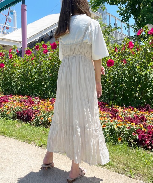 クリンクルキャミワンピ+Tシャツセット【ZOZOTOWN限定アイテム