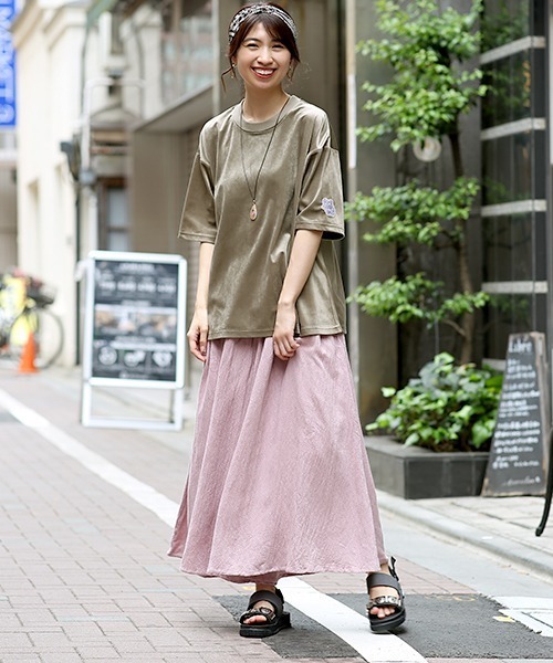 チチカカ（チチカカ）の「スモークＴシャツ（Tシャツ/カットソー・レディース・ベージュ/グリーン/ピンク・FREE）」の14枚目の写真