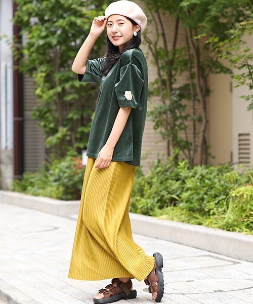 チチカカ（チチカカ）の「スモークＴシャツ（Tシャツ/カットソー・レディース・ベージュ/グリーン/ピンク・FREE）」の11枚目の写真