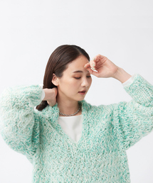 qualite | グラデーションハンドローゲージニット(ニット/セーター)