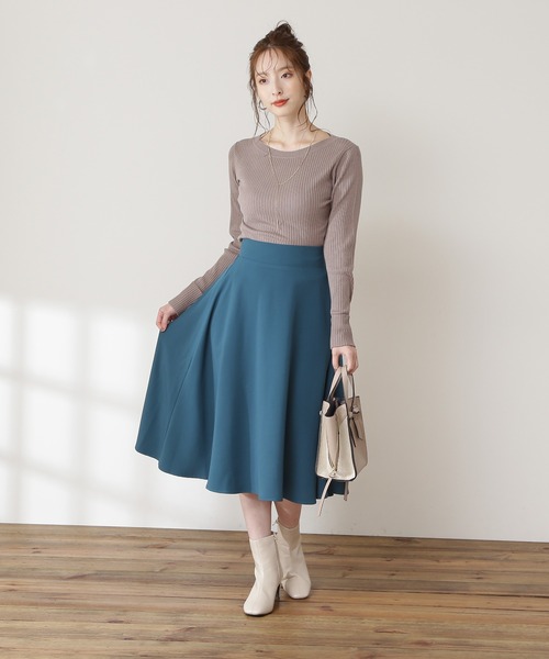 N.（N. Natural Beauty Basic）（エヌエヌナチュラルビューティーベーシック）の「◆ウォームアップリブボートニット（ニット/セーター・レディース・ホワイト/ブラック/グレー・MEDIUM）」の8枚目の写真