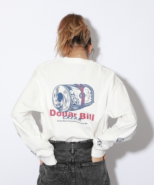 PBLIM（ページボーイリム）の「【PAGEBOYLIM】BillグラフィックロンT（Tシャツ/カットソー・レディース・ブラック/オフホワイト・MEDIUM/LARGE）」の5枚目の写真