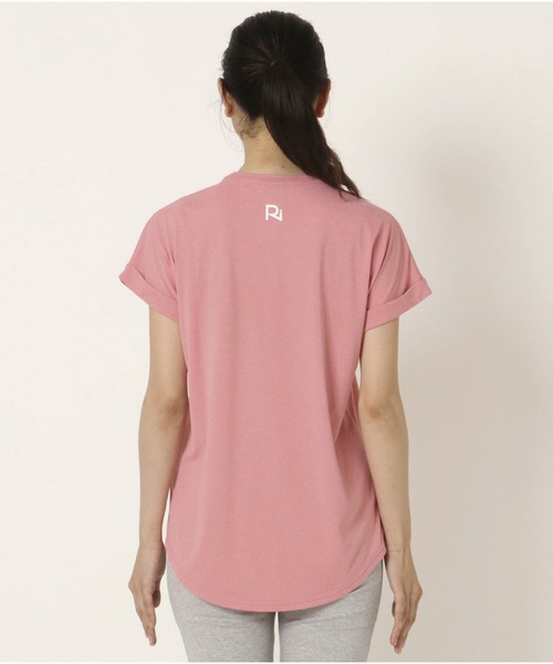 MIZUNO SPORTS STYLE（ミズノスポーツスタイル）の「【Rikako Ikee Collection】　Ri　Tシャツ［レディース］（Tシャツ/カットソー・レディース・ブラック×グレー/グリーン系その他/杢グレー/スモークピンク・M/L/S）」の15枚目の写真