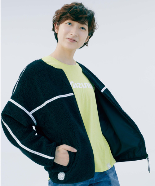 MIZUNO SPORTS STYLE（ミズノスポーツスタイル）の「【Rikako Ikee Collection】　Ri　Tシャツ［レディース］（Tシャツ/カットソー・レディース・ブラック×グレー/グリーン系その他/杢グレー/スモークピンク・M/L/S）」の9枚目の写真