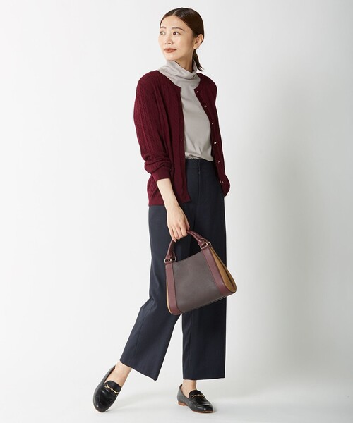 J.PRESS(ジェイプレス)の「T/R ウールストレッチグレンチェックⅡ ストレート パンツ(その他パンツ・レディース・ブラック系3/ネイビー系3・7/9/13/11)」の10枚目の写真