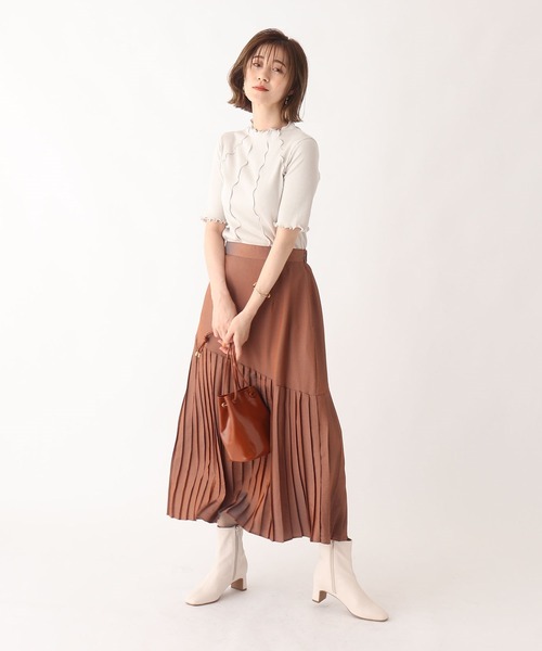 AG by aquagirl（エージーバイアクアガール）の「◆RENU(R)リブ配色ウェーブプルオーバー【WEB限定サイズ】（Tシャツ/カットソー・レディース・パープル系4/ダークグリーン/ブラウン系/ブラック/ライトグレー・36/40/38）」の21枚目の写真