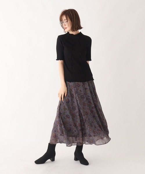 AG by aquagirl（エージーバイアクアガール）の「◆RENU(R)リブ配色ウェーブプルオーバー【WEB限定サイズ】（Tシャツ/カットソー・レディース・パープル系4/ダークグリーン/ブラウン系/ブラック/ライトグレー・36/40/38）」の7枚目の写真