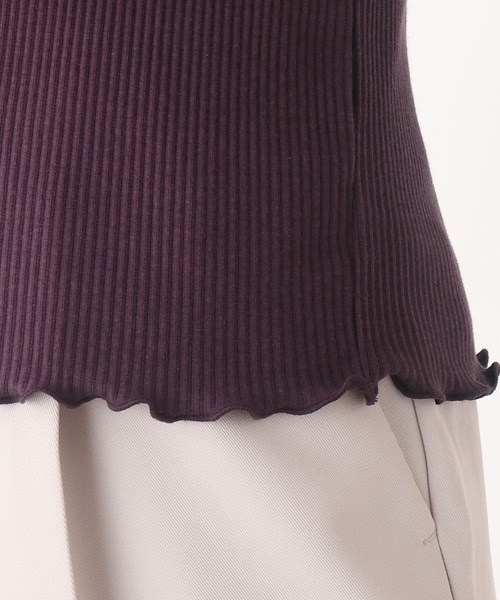 AG by aquagirl（エージーバイアクアガール）の「◆RENU(R)リブ配色ウェーブプルオーバー【WEB限定サイズ】（Tシャツ/カットソー・レディース・パープル系4/ダークグリーン/ブラウン系/ブラック/ライトグレー・36/40/38）」の9枚目の写真