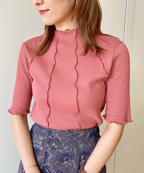 AG by aquagirl（エージーバイアクアガール）の「◆RENU(R)リブ配色ウェーブプルオーバー【WEB限定サイズ】（Tシャツ/カットソー・レディース・パープル系4/ダークグリーン/ブラウン系/ブラック/ライトグレー・36/40/38）」の19枚目の写真